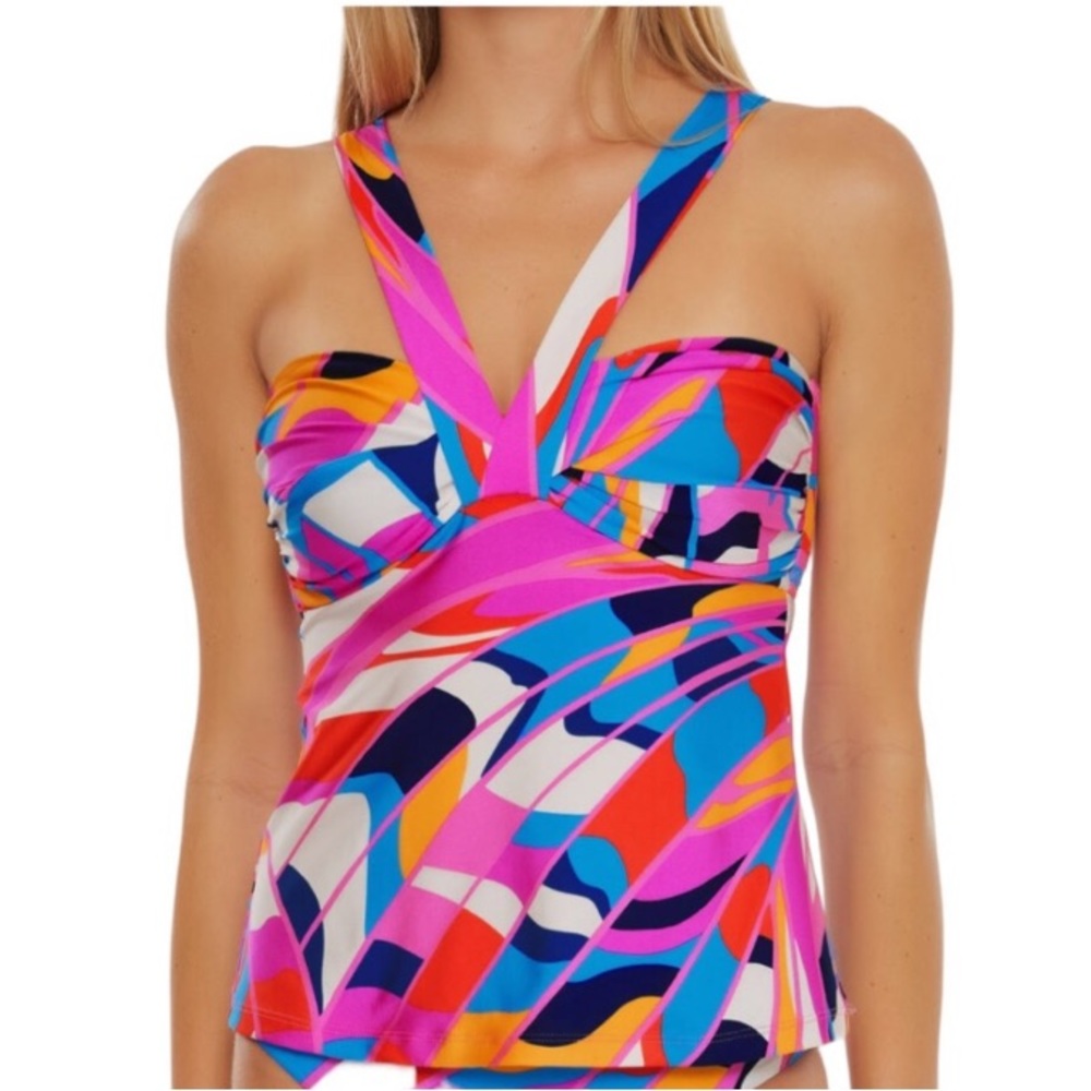 Trina Turk Bandeau Tankini Top Sz S